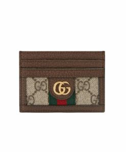 Gucci Ophidia Gg Card Case Monogram Brown 10Cm 523159 96Iwg 8745