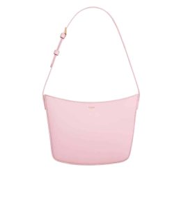 Celine Croque Bag In Triomphe Canvas And Calfskin Pink 19Cm 112272Cuz 04Lu