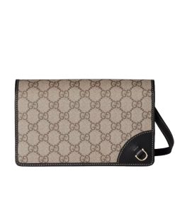 Gucci Gg Emblem Super Mini Shoulder Bag Black 20Cm 820688 Fad6L 9741