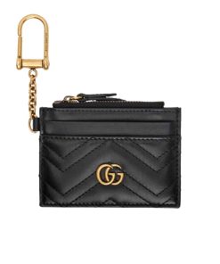 Gucci Gg Marmont 2.0 Quilted Card Holder Black 10Cm 221451F037015