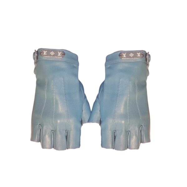 Louis Vuitton Leather Gloves Monogram Hardware In Blue