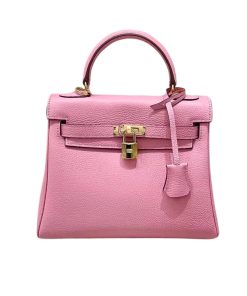 Herm?s Kelly 28 Sellier Handbag In Rose Confetti Epsom Leather With Palladium Hardware 28Cm