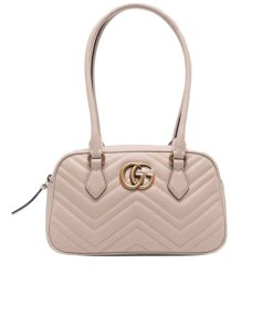 Gucci Marmont Small Top Handle Bag Pink 25Cm