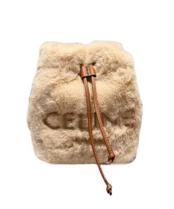 Celine Clara Bag In Shearling Beige 22Cm