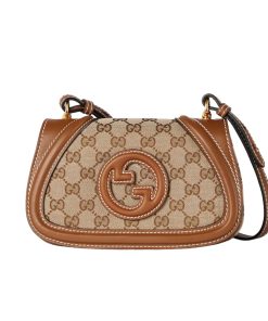 Gucci Blondie Mini Shoulder Bag Beige And Brown 22Cm 815700 Haakg 9755