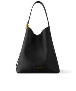 Louis Vuitton Low Key Hobo Bag With Gold Hardware In Black 32Cm M24856