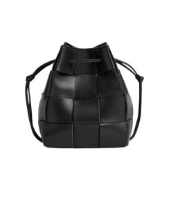Bottega Veneta Small Cassette Cross Body Bucket Black 13Cm 680218Vcqc48425