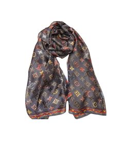 Louis Vuitton Monogram Dots And Stripes Scarf Black 180Cm