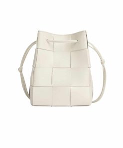 Bottega Veneta Small Cassette Cross Body Bucket White 13Cm 680218Vcqc49009