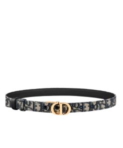 Dior 30 Montaigne Reversible Belt Blue In Gold 20Mm