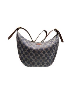 Celine Macadam Denim Shoulder Bag Blue Navy 48Cm