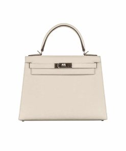 Hermes Kelly 28 Epsom Light Beige 28Cm Silver Hardware