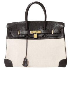 Hermes Birkin 25 Toile H Black 25Cm