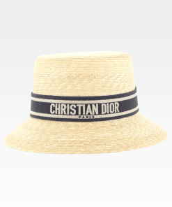 Dior Large Brim Hat With Black Band