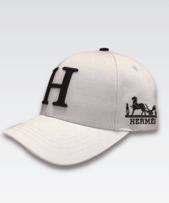 Hermes New Carriage Baseball Cap White