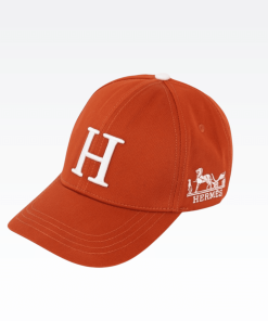 Hermes New Carriage Baseball Cap Orange