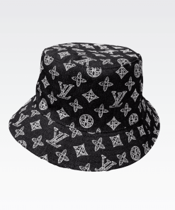 Louis Vuitton Monogram Jacquard Denim Bucket Hat Black