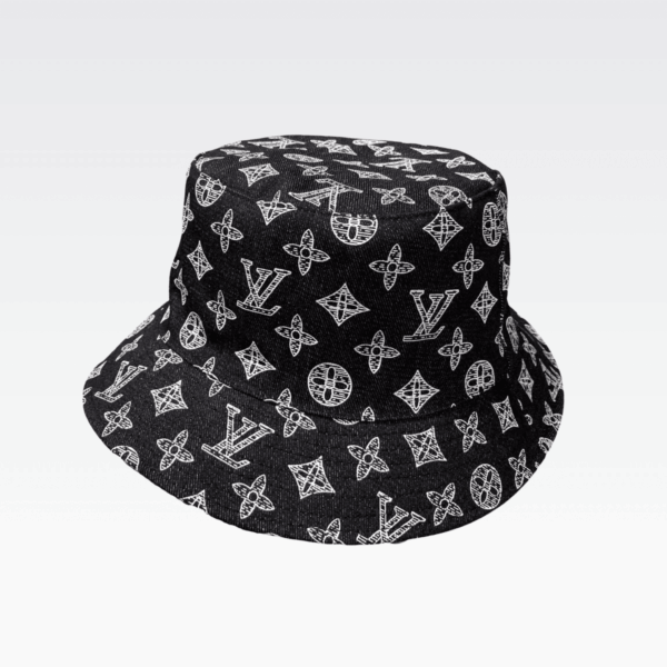 Louis Vuitton Monogram Jacquard Denim Bucket Hat Black