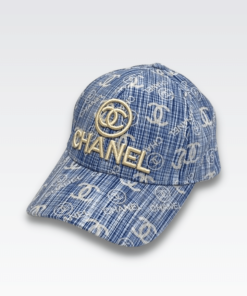 Chanel Cc Embroidery Baseball Cap Blue