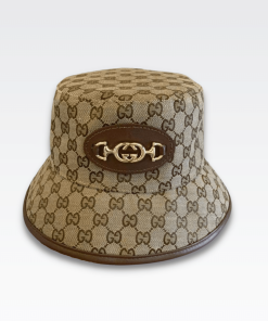 Gucci Gg Horsebit Bucket Hat Beige