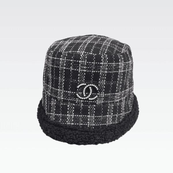 Chanel Cc Doulble Side Fluffy X Fantasy Tweed Black
