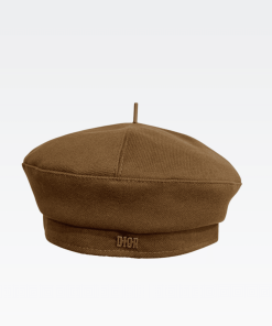 Dior Cotton Drill Beret Brown