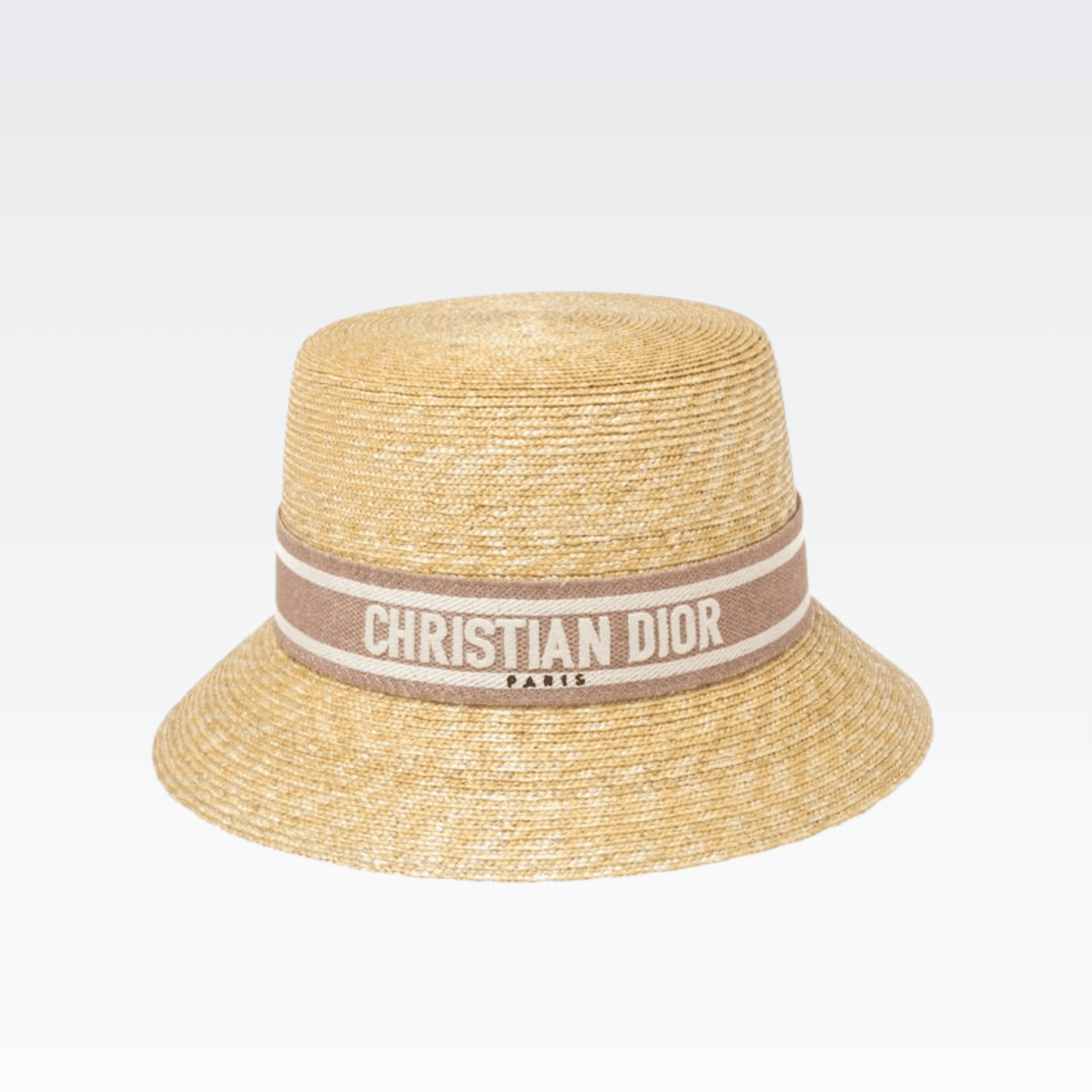 Dior Large Brim Hat With Pink Band - Image 1