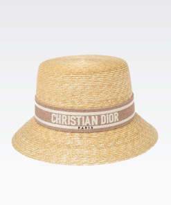 Dior Large Brim Hat With Pink Band