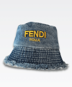 Fendi Roma Denim Bucket Hat Blue