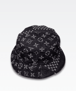 Louis Vuitton Monogram Denim Bucket Hat Black