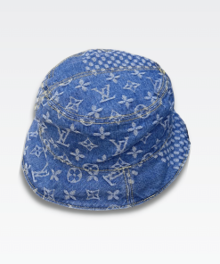 Louis Vuitton Monogram Denim Bucket Hat Blue