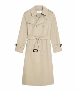 Celine Wiltern Trench Coat In Cotton Gabardine Beige 2M96A777S 01Tc