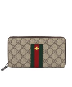 Gucci Gg Supreme Round Zipper 21Cm 90248668