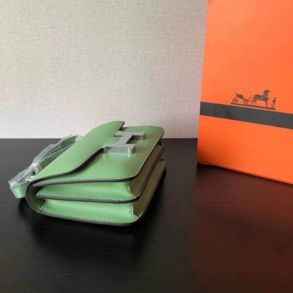 Hermes Constance Epsom 3I Avocado Green Crocodile &Amp; Lizard Buckle 18Cm - Image 6