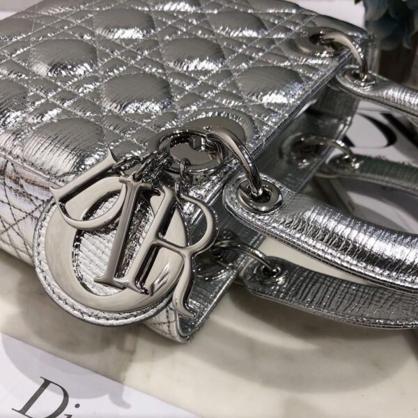 Dior Medium Lady Dior Bag Silver - Image 6