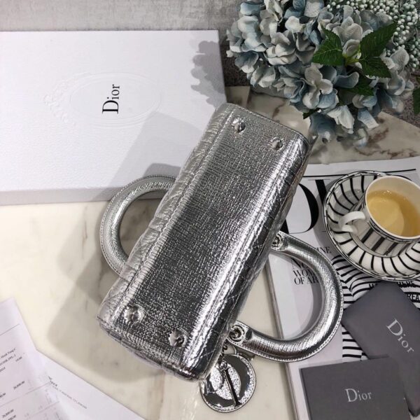 Dior Medium Lady Dior Bag Silver - Image 4