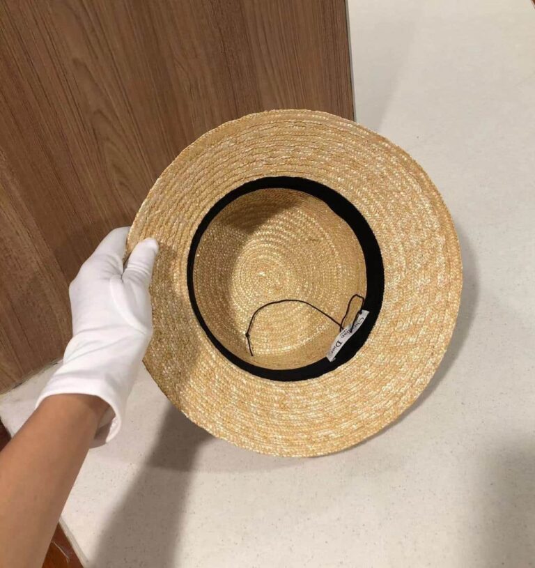 Dior Large Brim Hat With Black Band - Image 4