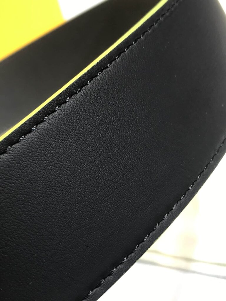 Fendi Ff Leather Betl Neon Green 40Mm - Image 3