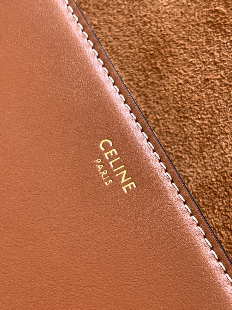 Celine Besace Cuir Triomphe In Smooth Calfskin Tan 111233Du304Lu - Image 9