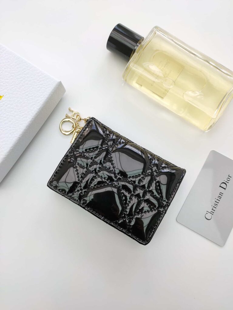 Dior Lady Mini Wallet Black 10.5Cm S0178Onmj_M900 - Image 5