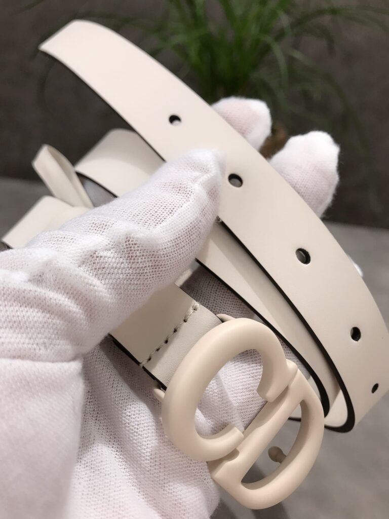 Dior 30 Montaigne Leather Belt White 3Cm - Image 5