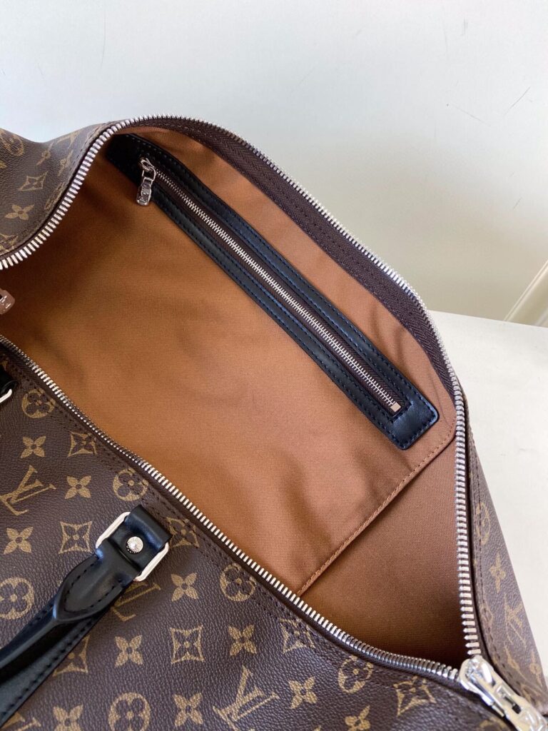 Louis Vuitton Keepall Bandouli?re 55 Monogram Macassar M56714 - Image 9