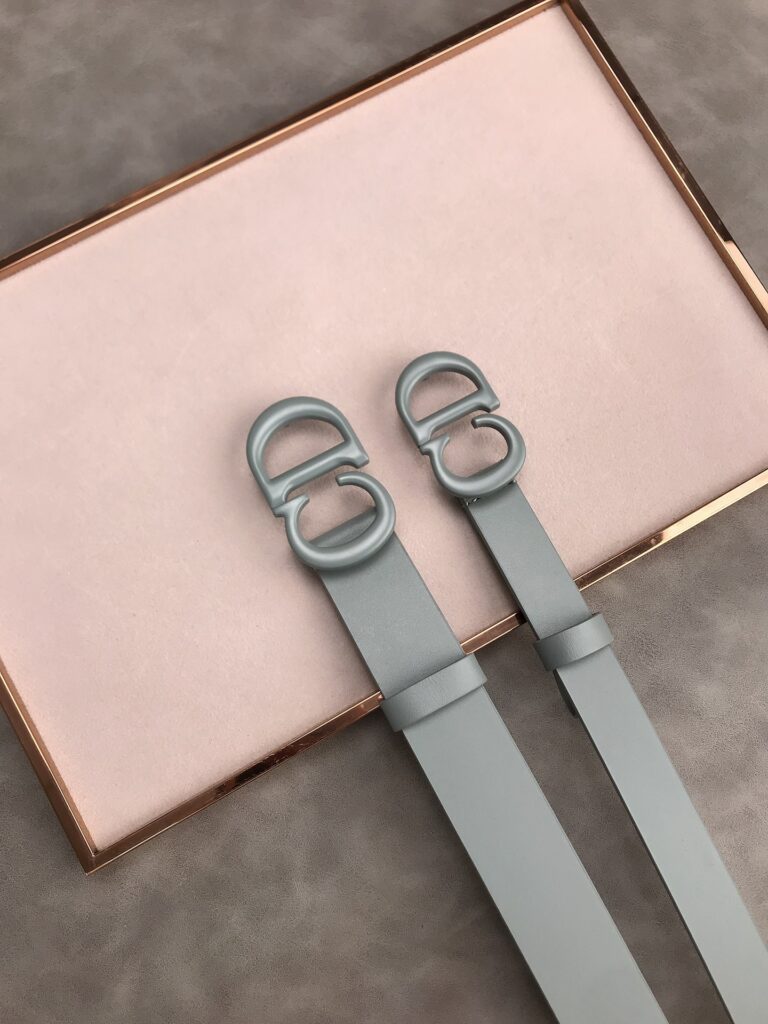 Dior 30 Montaigne Leather Belt Grey 2Cm - Image 8