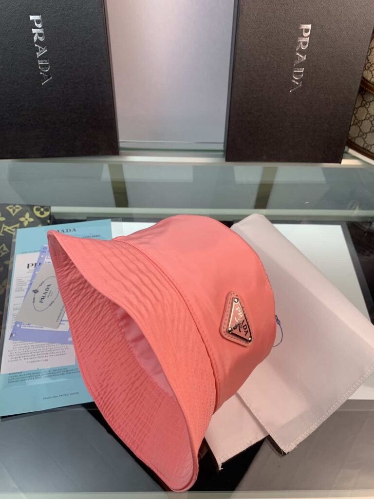 Prada Renylon Bucket Hat Sliver Pink - Image 6