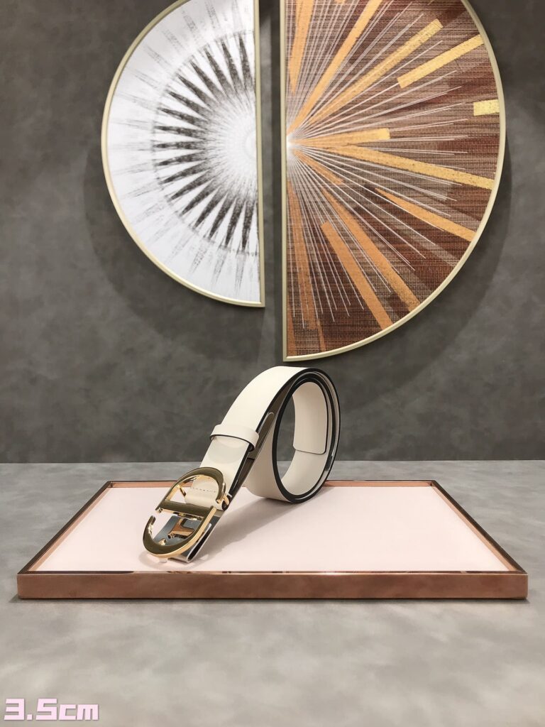 Dior 30 Montaigne Leather Belt White 3.5Cm - Image 2