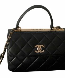 Chanel Cc Trendy Lambskin Bag Black 25Cm