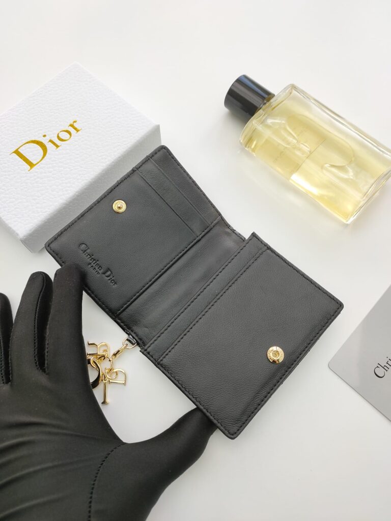 Dior Lady Mini Wallet Black 10.5Cm S0178Onmj_M900 - Image 6