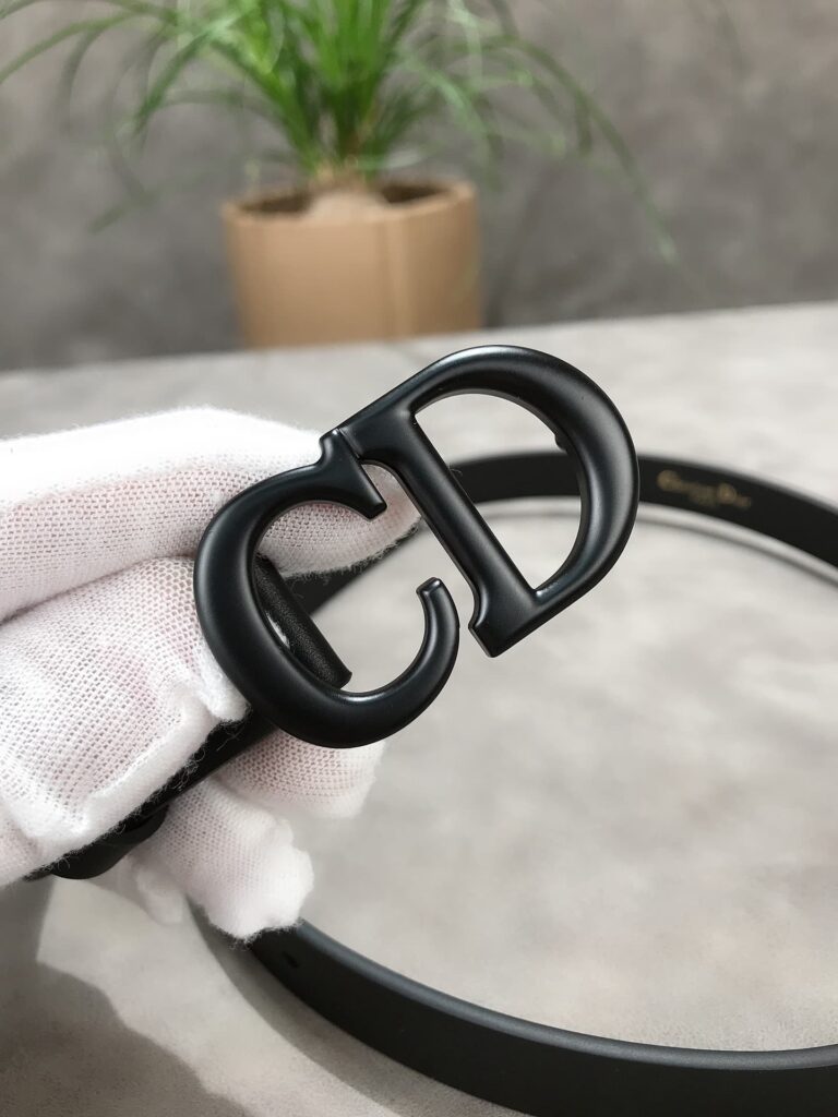 Dior 30 Montaigne Leather Belt Black 2Cm - Image 6