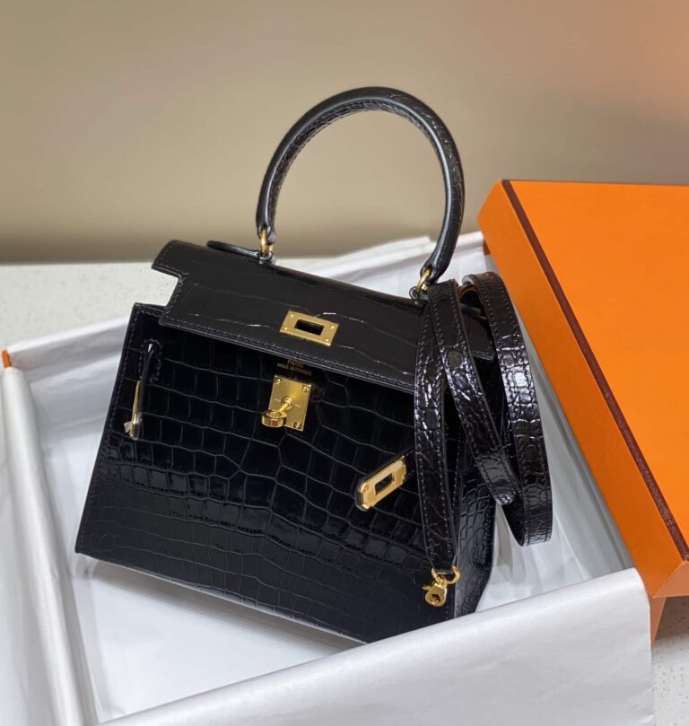 Hermes Mini Kelly K20 Gold-Toned Hardware Black 20Cm - Image 8