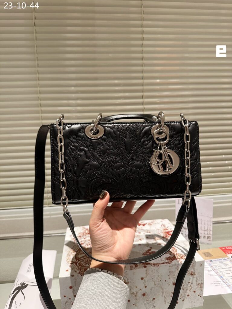 Dior Medium Lady D Joy Bag Black 26Cm - Image 5